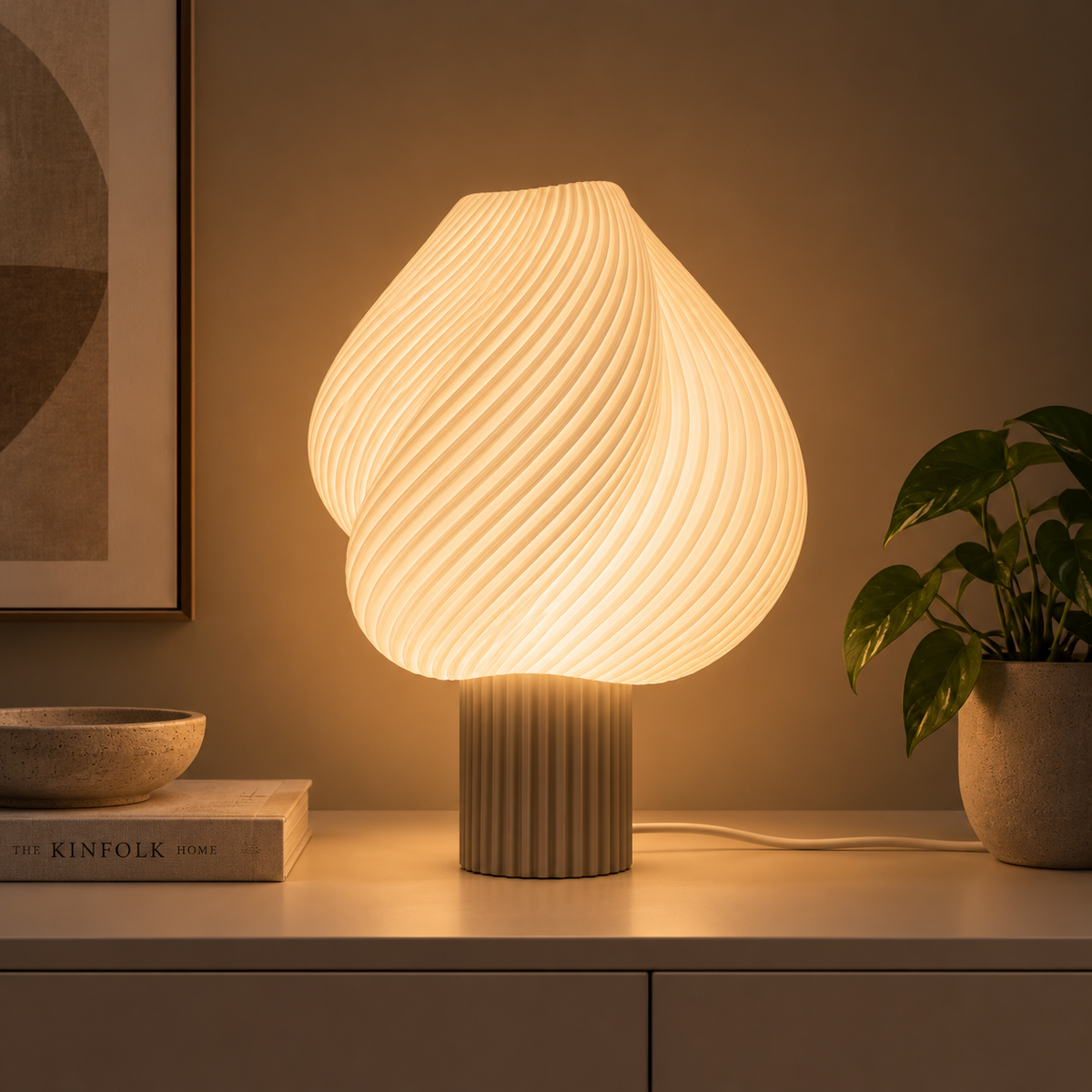 3D Printed PLA Accent Lamp – Design II